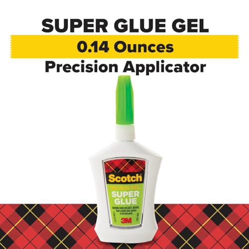 Scotch Super Glue Gel, 4-Pack of Single-Use Tubes, .017 oz Each, Fast Drying, No Run Gel Formula (AD119) - image 2