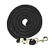 SPYMINNPOO 2m Horse Lunge Line Sturdy Anti Breakage Rope with Hook for Walking Handling, PP Stainless Steel Material (Black)