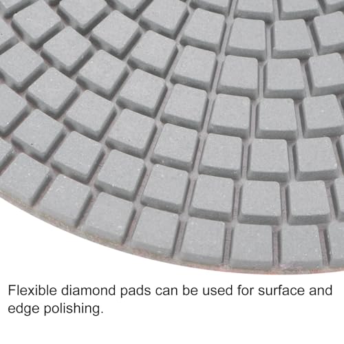Image of uxcell Diamond Polishing Pad 7-Inch 800 Grits Wet /Dry Grinding for Stone Concrete Marble Countertop Floor 2pcs
