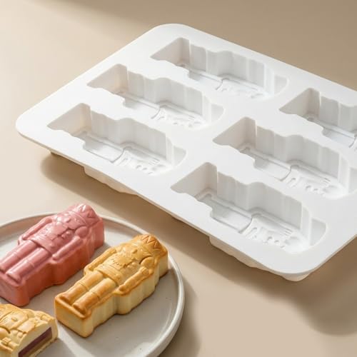 Moule à casse-noisettes pour dessert de Noël silicone réutilisable 6 compartiments - 4