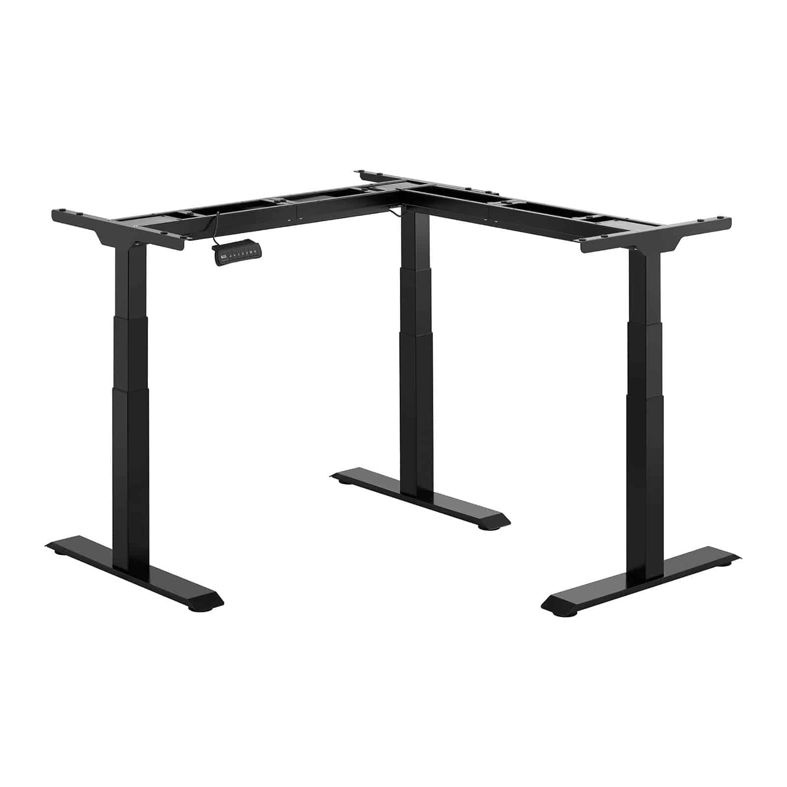 Fromm & Starck Höhenverstellbares Eckschreibtischgestell 58-123 cm einstellbare Breiten: 90-150 cm (L) / 110-190 cm (R) 150 kg 3 Motoren 450 W Memory-Funktion Schwarz Ecktischgestell