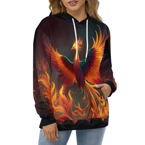 Sweatshirt homme phénix pull oversize ample et confortable pour masquer les formes - 2