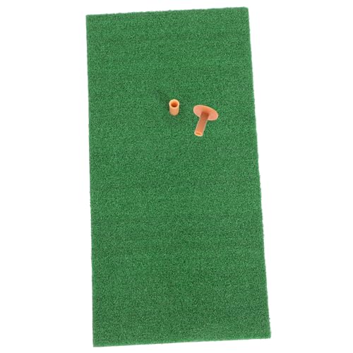KOMBIUDA 1 Indoor Golf Hitting Mat Realistic Turf Training for Home Use Mat Oxford Tees for All Skill Levels