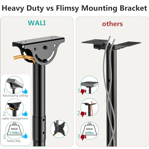 Wali CM2665 Tv Ceiling Mount Adjustable Bracket Fits Most Led thumb #4
