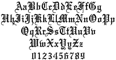 Old English Letters Stencil (4 inch)