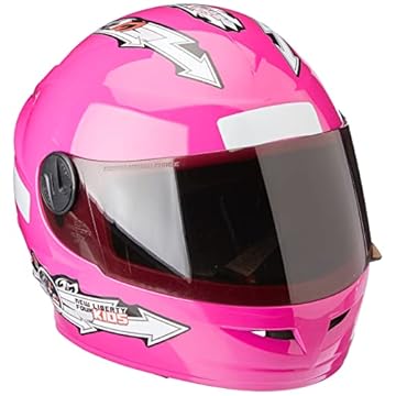 Pro Tork Capacete Liberty Four Kids Infantil 54 Viseira Fumê Rosa