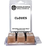 Candlecopia Cloves Strongly Scented Hand Poured Vegan Wax Melts, 12 Scented Wax Cubes, 6.4 Ounces in 2 x 6-Packs