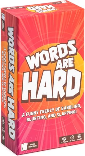 Words are Hard Party Games Family Card Games for Kids 8 and up for Adults Family Game Night Travel Game Laugh Out Loud