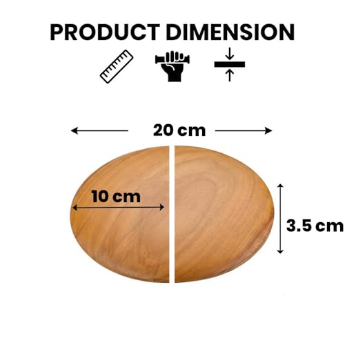 Image of Teak Wood Wooden Wardrobe Handle /Cabinet Handle /Wardrobe Door Pull Handle (8 x 4 Inch) Natural Wood Finish - Model 5034-| 3 Years Warranty |
