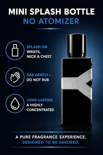 Image of Yves Saint Laurent YSL Y LE PARFUM Mini Splash 7.5 ml / 0.25 Fl oz | Men's Parfum, Designer Cologne, Mini Splash, Travel Size, Woody Aromatic Fragrance