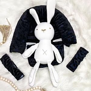 Miniatura 5 de Funda de soporte para la cabeza y correa del bebé, almohada de apoyo para la cabeza del bebé, cojín súper suave para la cabeza y el cuello para el