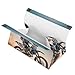 Tissue Box Cover, Sport Motorcycle Motocross Racing Theme Tissue Box Holder, PU Stylish Decorative Holder with Snap Closure, Easy Refill & Durable Design for Home, Car & Office, All Occasions