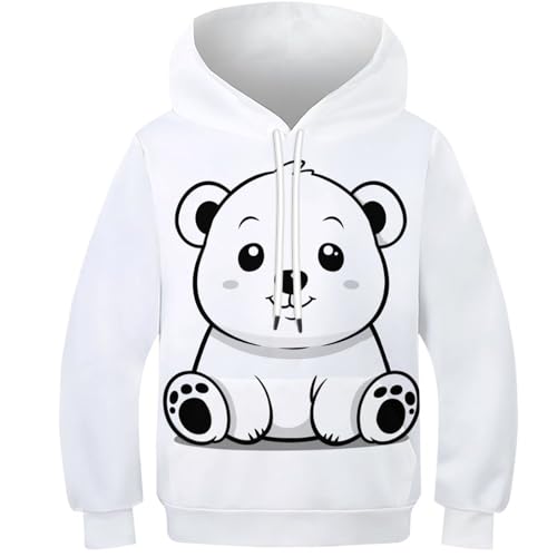 Pull pour garçons et filles sweat cool à capuche léger manches longues