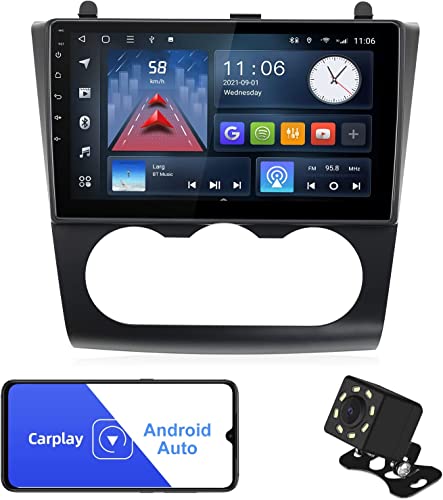 Aumume 9' Android 10 Car Radio for Nissan Altima Teana 2008 2009 2010 2011 2012 IPS HD Touchscreen Screen Double Din Car Stereo with Carplay & Android Auto Support Backup Camera GPS Navi FM WiFi BT