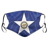 Houston Flag Face Mask Adult Reusable Dust Masks Outdoor Black
