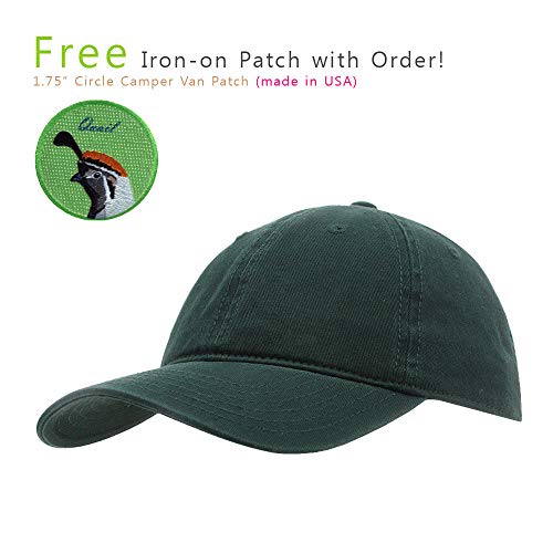 Image of Classic Washed Cotton Baseball Cap - Vintage Adjustable Dad Hat, Curved Bill for Men Women, Outdoor Everyday Wear