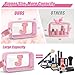 Vodolo Initial Makeup Bag,Letter J Cute Clear Monogrammed Cosmetic Travel Bag for Womens Girls,Personalized Pink Aesthetic Traveling Make Up Organizer Bag for Beach,Waterproof Toiletry Bag