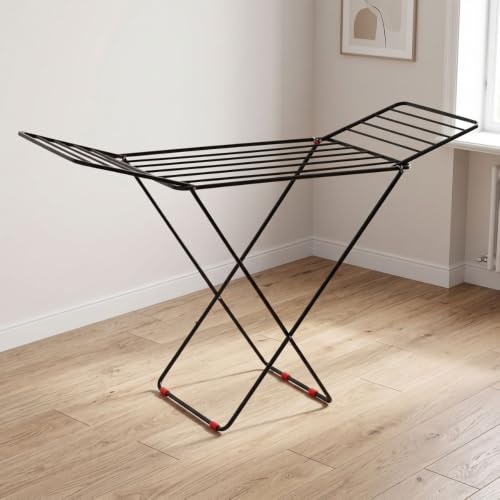 LiMETRO STEEL Foldable Clothes Drying Stand for Balcony & Indoor ...
