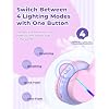 iClever BTH12 Kids Bluetooth Headphones,Colorful LED Lights,74/85dBA Safe Volume,85H Playtime,Bluetooth 5.2,Over Ear Headphones Built-in Mic for iPad/Tablet/Airplane,Blossom Pink