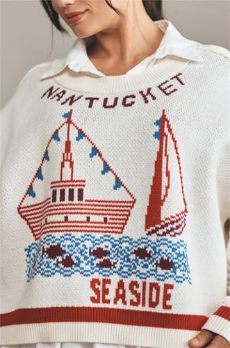 Women Lobster Graphic Knit Sweater Y2k Long Sleeve Crew Neck Sweaters Vintage Goth Pullover Knitwear Fall Winter2