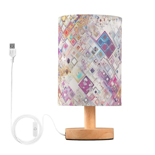 Lámpara de mesa de noche con diseño Abstract Art miniatura 1