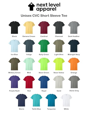 Next Level Apparel 6210 Men's T-Shirts, Pack of Unisex CVC Cotton Blend Bulk Undershirt – Custom Color Set Remera para Hombre2