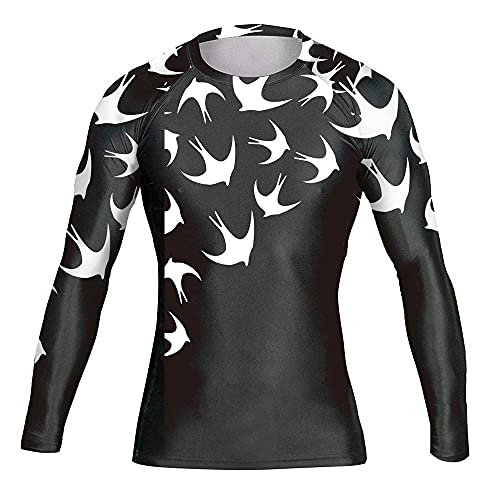 DEHAHA Men's Bat Gorilla Series Wrestling Training Rash Guard Shorts Spat No Gi Set2