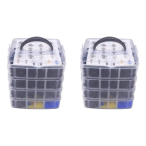 Clips de sujeción de coche: kit de 1300 remaches universales para paneles y parachoques