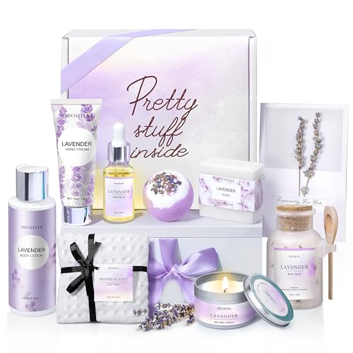 Gifts for Women Spa Gifts Baskets for Women Christmas Birthday Gifts Lavender Bath and...