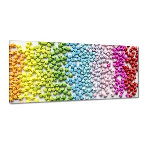 Peinture imprimée sur toile origami coloré 150x70cm H9456M