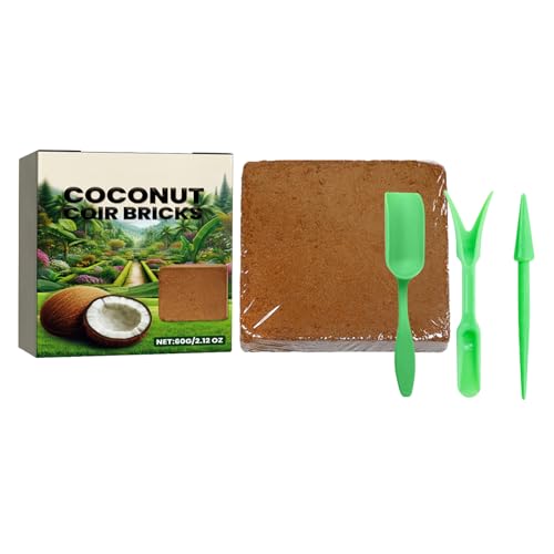 Sustrato para Plantas - Mulch Comprimido de Fibra Natural - Mezcla para Macetas para Plantas de Exterior - para Flores Orquídeas en Maceta Jardín Trasero Granja Patio Sendero