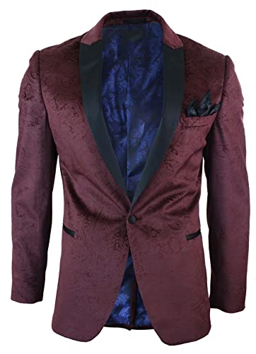 Lacoac Hommes Jacquard Un Bouton Blazer Châle Revers Groom Banquet Bal de Promo Smokings Veste De Costume Cover