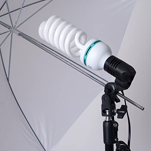 Tableclothsfactory 1200 Watts White Umbrella Soft Box Continuous Lighting Photo Video Studio Kit With Chromakey Background Muslins #TOP4