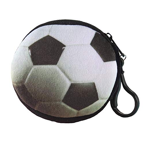 Preisvergleich Produktbild Yimosecoxiang Geldbörse 3D Obst Ball Geldbörse Kurzen Plüsch Mini Reißverschluss Geldbörse Kopfhörer Aufbewahrungstasche Football#