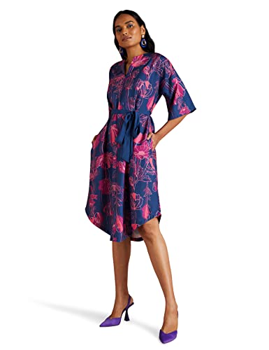 Image of RIVER by Narendra Kumar Premium Designer Women's Floral Print Dress