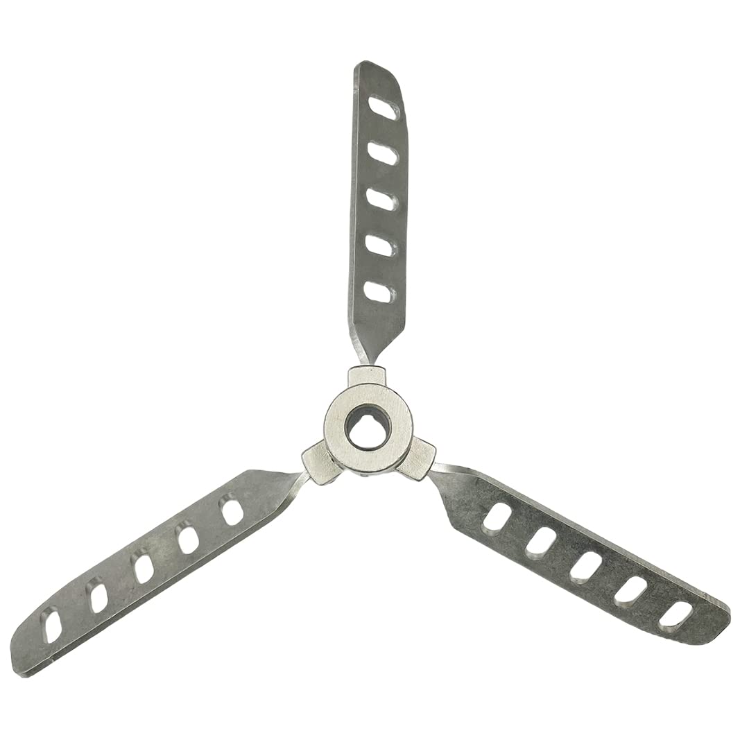 Cosmostar - Cuchilla expansible de mezcla de acero inoxidable de 55 galones, herramientas de hélice agitadora para pintura epoxi, resina, paleta agitadora de silicona con varilla de eje de 0.47