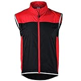 【360 ° -Reflektionsstreifen】: Auf der Vorder- und Rückseite der windabweisenden Sportfahrradweste befinden sich Reflexstreifen, keine Sackgasse, um die Sicherheit beim Fahren, Joggen und Laufen in der Nacht zu gewährleisten