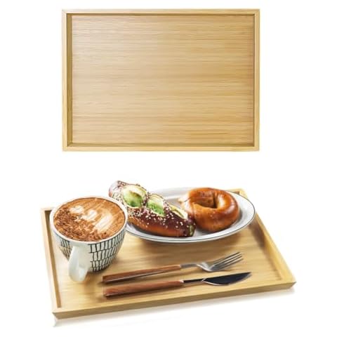 BFTOU Bamboo Serving Tray Set Cover
