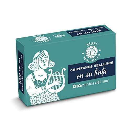 DIA MARI MARINERA chipirones rellenos en su tinta lata 72 gr