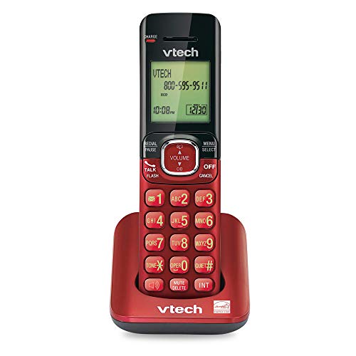 VTech CS6509-16 Accessory Cordless Handset, Red | Requires A CS6519 Or CS6529 Series Cordless Phone System to Operate