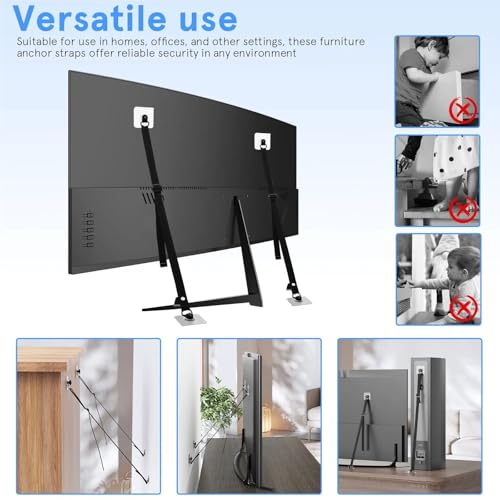 Correas de anclaje de pared for muebles con diseño ajustable de 98cm de longitud 3