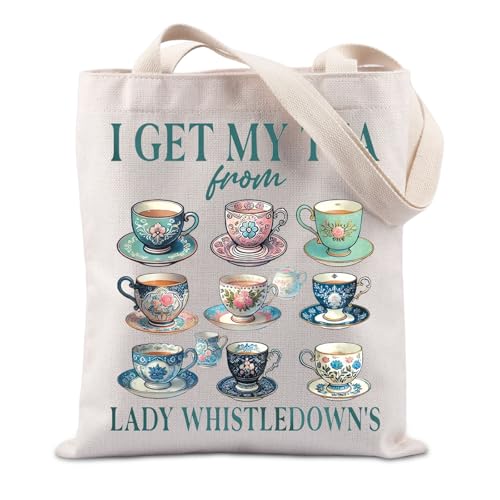 FUNYSO Tragetasche mit Aufschrift "I Get My Tea", inspiriert von Regency Book Anthony, Get My Tea UK, 0