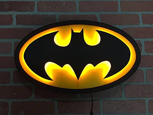 Image of AD INFINITUM LED Wall Lamp, Comic Lover, Bat Cave, Night Lamp, for Gift, Kids Room, Gaming Setup, Gaming Room, Man Cave (Bat Man Classic)