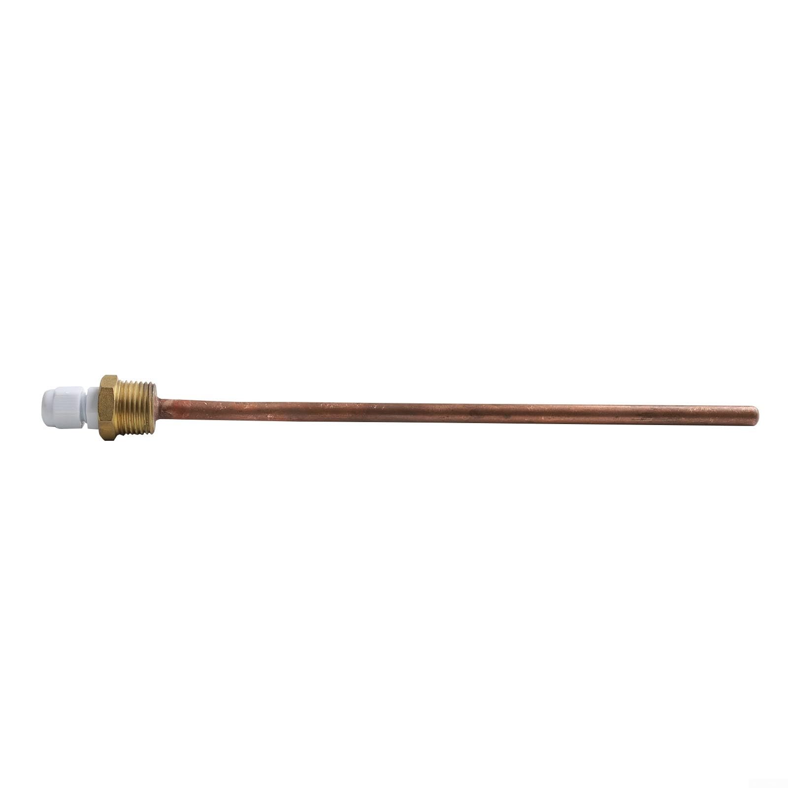 Thermowell en laiton pour capteur de température, pour raccord de tuyau BSP G 1/2", design étanche pour environnements difficiles (250 mm)