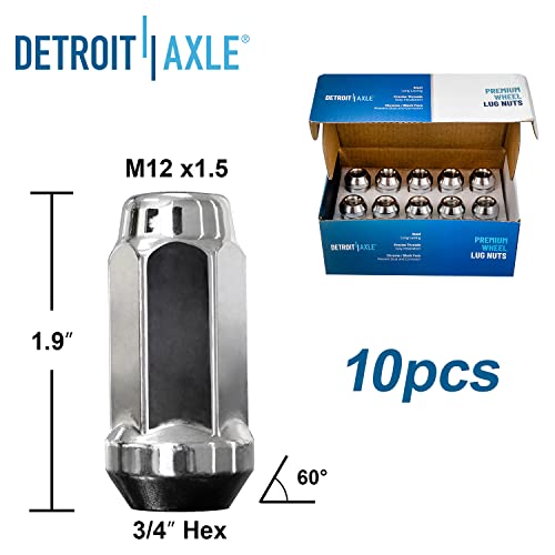 Image of Detroit Axle - Front Lower Control Arms + Tie Rods Sway Bars + 20pc Wheel Lug Nuts Replacement for Chevy Malibu Pontiac G6 Saturn Aura - 26pc Set