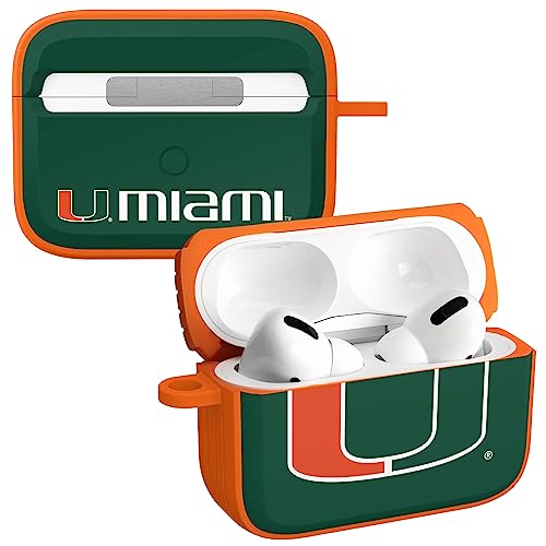 AFFINITY BANDS Miami Hurricanes HDX Case Cover Compatible with Apple AirPods Pro 1 & 2 (Classic)
