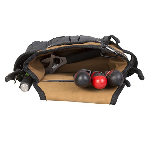 Dickies Werkzeugtasche mit 8 Taschen, gepolsterter Werkzeuggürtel, Verstellbarer 7,6 cm, robuste Leinenkonstruktion, Hellbraun/grau – Ansicht 6