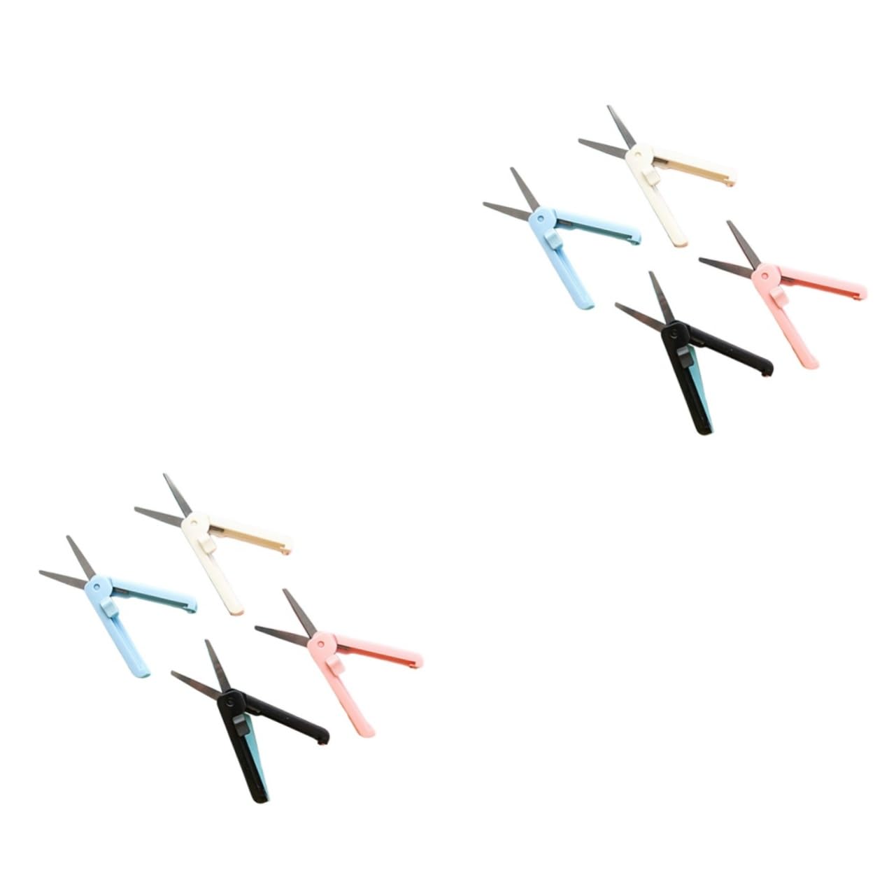 STOBOK 8stücke Mini Faltbare Scheren Tragbare Sicherheitsscheren Teleskopisch Für Zuhause Büro Und Outdoor Edelstahl Mixed Colors