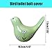 2PCS Toilet Bolt Covers Decorative, Cute Bird Toilet Screw Cover Caps, Ceramic Toilet Bolt Caps Decorative, Funny Bathroom Accessories, No Tools Easy Installation Bathroom Decor (Green)
