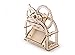 Ugears Mechanical Etui 3D Puzzle, Wooden Building Blocks, Decorative Desktop Business Card Holder, Brain Teaser Game for Teens and Adults